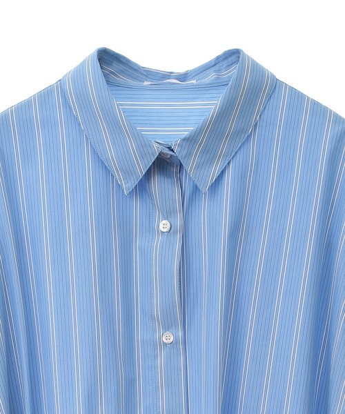 CRAFT STANDARD BOUTIQUE（クラフトスタンダードブティック）の「イージーケアシャツワンピース ◆（シャツワンピース・レディース・オフホワイト/ブルー系その他7/サックスブルー・FREE）」の17枚目の写真