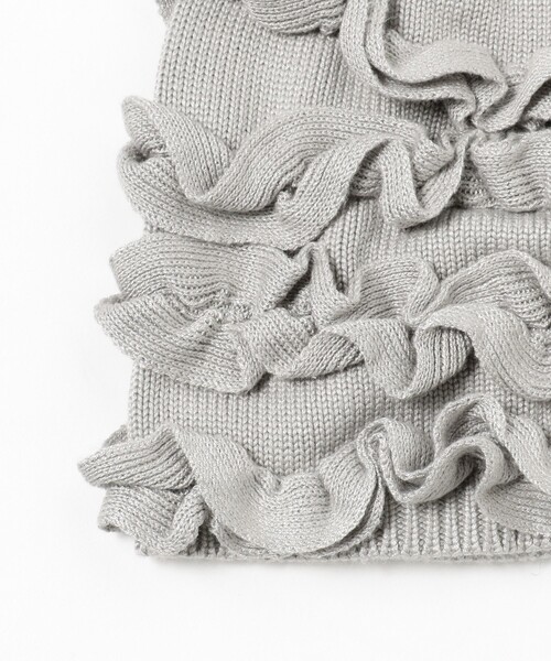 Ray BEAMS（レイビームス）の「フリル ニット ビーニー（ニットキャップ/ビーニー・レディース・ナチュラル/グレー・ONE SIZE）」の10枚目の写真