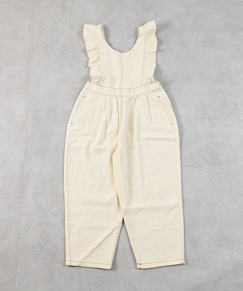 セール】【COTTON from U.S.A】デニム3wayフリルサロペット