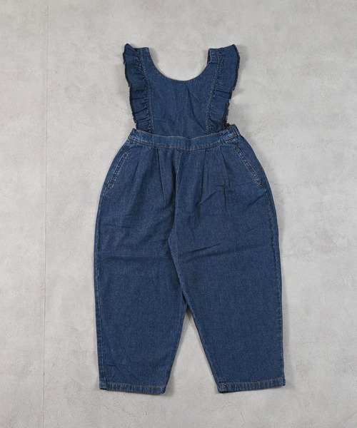 COTTON from U.S.A】デニム3wayフリルサロペット（サロペット