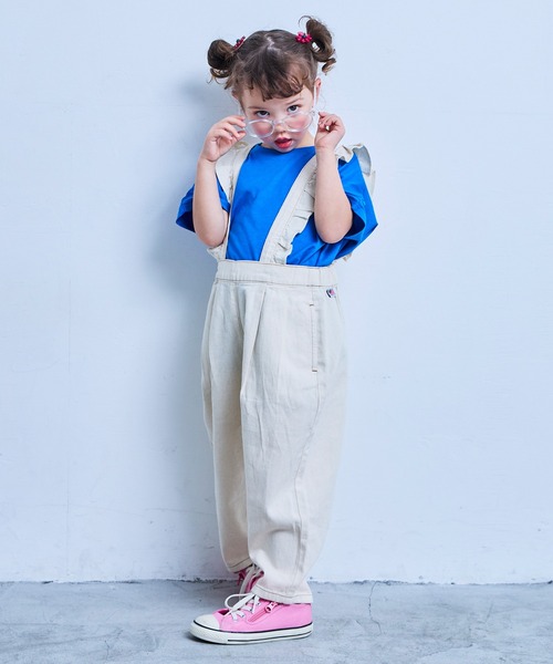 Life Support Products(ライフサポートプロダクツ)の「【COTTON from U.S.A】デニム3wayフリルサロペット(サロペット/オーバーオール・キッズ・ネイビー/ストライプ/キナリ・80/90/95/100/110/120/130/140/150/160)」の19枚目の写真