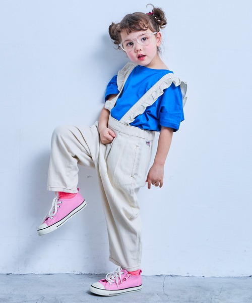 Life Support Products(ライフサポートプロダクツ)の「【COTTON from U.S.A】デニム3wayフリルサロペット(サロペット/オーバーオール・キッズ・ネイビー/ストライプ/キナリ・80/90/95/100/110/120/130/140/150/160)」の20枚目の写真