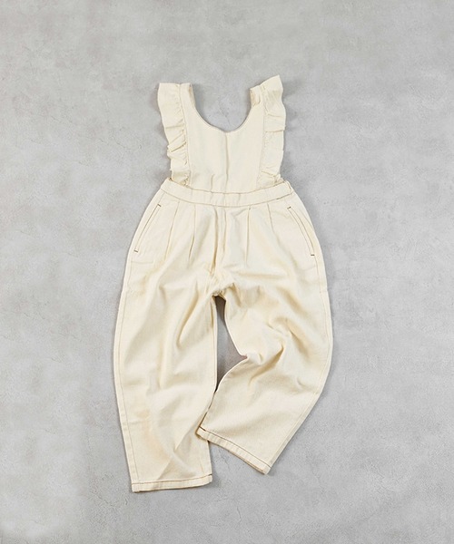 Life Support Products(ライフサポートプロダクツ)の「【COTTON from U.S.A】デニム3wayフリルサロペット(サロペット/オーバーオール・キッズ・ネイビー/ストライプ/キナリ・80/90/95/100/110/120/130/140/150/160)」の17枚目の写真