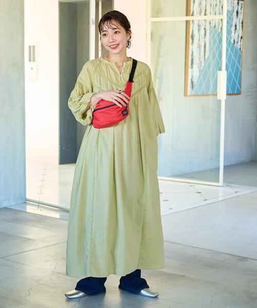 セール】限定展開 インド ハシゴレース 切替 ワンピース