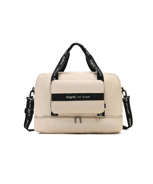 Ungrid(アングリッド)の「【Ungrid/アングリッド】7ポケット多機能トラベルラージボストンバッグ(折り畳み収納可能/キャリーオン可能)トレーニングジムバッグ(スーツケース/キャリーバッグ・レディース・アイボリー系/グレー系/ブラック系/ミント/カーキ/ブラック・FREE)」の20枚目の写真