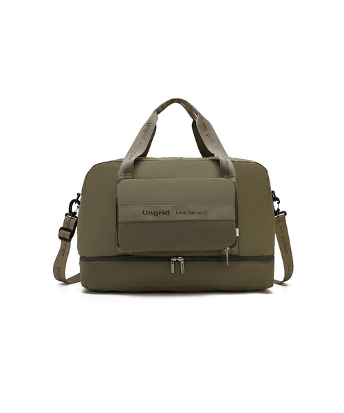 Ungrid(アングリッド)の「【Ungrid/アングリッド】7ポケット多機能トラベルラージボストンバッグ(折り畳み収納可能/キャリーオン可能)トレーニングジムバッグ(スーツケース/キャリーバッグ・レディース・アイボリー系/グレー系/ブラック系/ミント/カーキ/ブラック・FREE)」の22枚目の写真