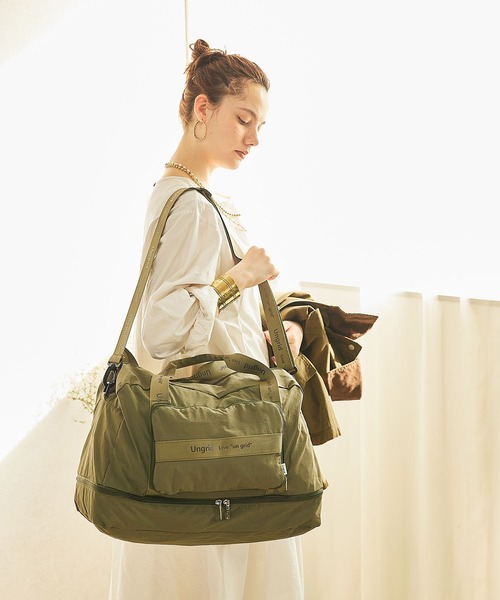 Ungrid/アングリッド】7ポケット多機能トラベルラージボストンバッグ