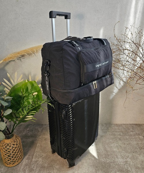 Ungrid(アングリッド)の「【Ungrid/アングリッド】7ポケット多機能トラベルラージボストンバッグ(折り畳み収納可能/キャリーオン可能)トレーニングジムバッグ(スーツケース/キャリーバッグ・レディース・アイボリー系/グレー系/ブラック系/ミント/カーキ/ブラック・FREE)」の11枚目の写真