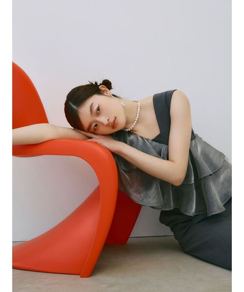 LAGUNAMOON（ラグナムーン）の「LADYフェイクパールビジューショートネックレス（ネックレス・レディース・アイボリー・FREE）」の7枚目の写真