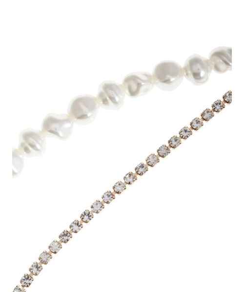 LAGUNAMOON（ラグナムーン）の「LADYフェイクパールビジューショートネックレス（ネックレス・レディース・アイボリー・FREE）」の10枚目の写真