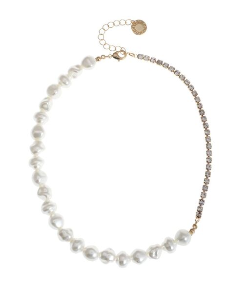 LAGUNAMOON（ラグナムーン）の「LADYフェイクパールビジューショートネックレス（ネックレス・レディース・アイボリー・FREE）」の13枚目の写真