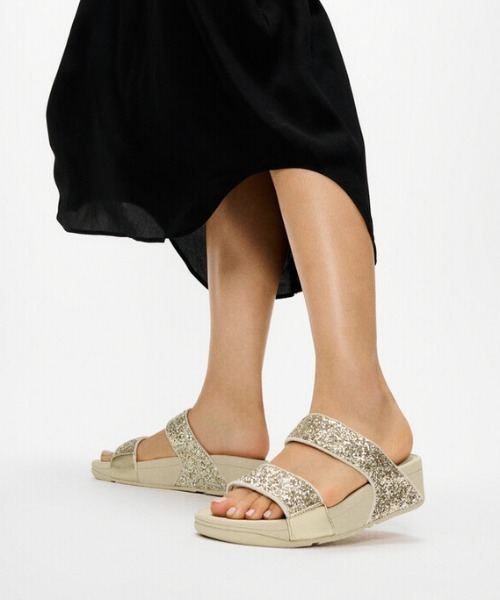 fitflop(フィットフロップ)の「LULU MULTI-TONAL GLITTER SLIDES(サンダル・レディース・ブラック/ピンク/ライトブルー/ゴールド系/ブルー・US8/US7/US6/US5)」の5枚目の写真