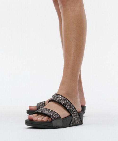 fitflop(フィットフロップ)の「LULU MULTI-TONAL GLITTER SLIDES(サンダル・レディース・ブラック/ピンク/ライトブルー/ゴールド系/ブルー・US8/US7/US6/US5)」の2枚目の写真