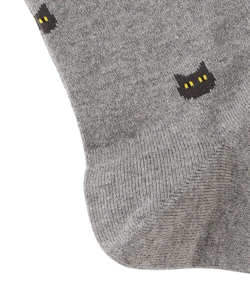 MACKINTOSH PHILOSOPHY（ﾏｯｷﾝﾄｯｼｭ ﾌｨﾛｿﾌｨｰ）の「キャット カジュアルソックス（ソックス/靴下・メンズ・グレー系その他/ブラック/ダークネイビー・FREE）」の7枚目の写真