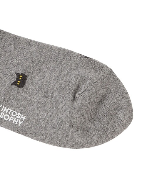 MACKINTOSH PHILOSOPHY（ﾏｯｷﾝﾄｯｼｭ ﾌｨﾛｿﾌｨｰ）の「キャット カジュアルソックス（ソックス/靴下・メンズ・グレー系その他/ブラック/ダークネイビー・FREE）」の6枚目の写真
