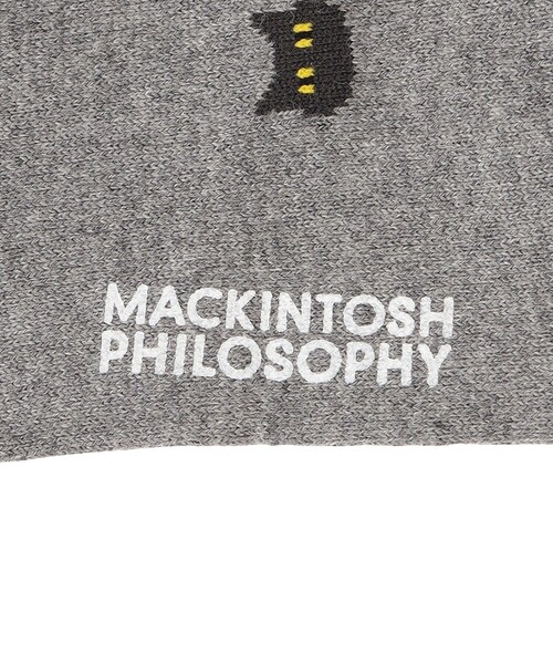 MACKINTOSH PHILOSOPHY（ﾏｯｷﾝﾄｯｼｭ ﾌｨﾛｿﾌｨｰ）の「キャット カジュアルソックス（ソックス/靴下・メンズ・グレー系その他/ブラック/ダークネイビー・FREE）」の5枚目の写真