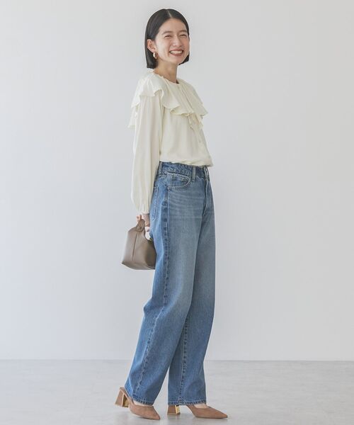 AMERICAN HOLIC（アメリカンホリック）の「サラックール衿フリルラグランブラウス（シャツ/ブラウス・レディース・ブラック/アイボリー・L/M）」の18枚目の写真