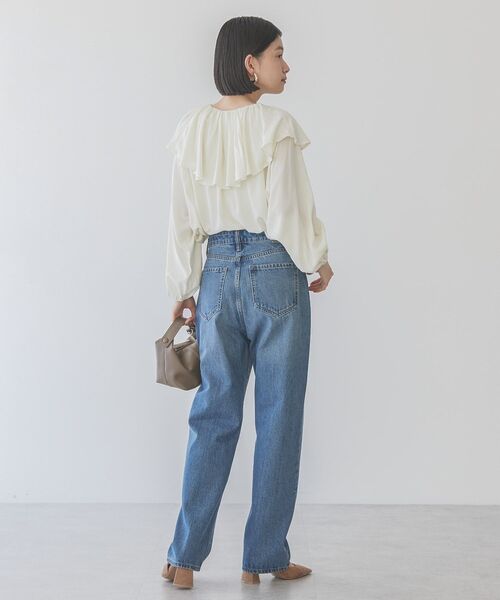 AMERICAN HOLIC（アメリカンホリック）の「サラックール衿フリルラグランブラウス（シャツ/ブラウス・レディース・ブラック/アイボリー・L/M）」の19枚目の写真