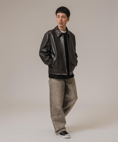 EDIFICE（エディフィス）の「E.14ゲージ ルーズネック ニット（ニット/セーター・メンズ・パープル/ベージュ/ブラック/ブルー系その他・LARGE/MEDIUM）」の5枚目の写真