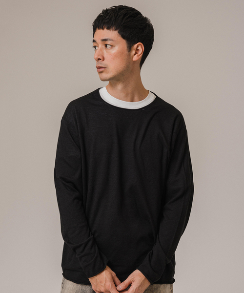 EDIFICE（エディフィス）の「E.14ゲージ ルーズネック ニット（ニット/セーター・メンズ・パープル/ベージュ/ブラック/ブルー系その他・LARGE/MEDIUM）」の11枚目の写真