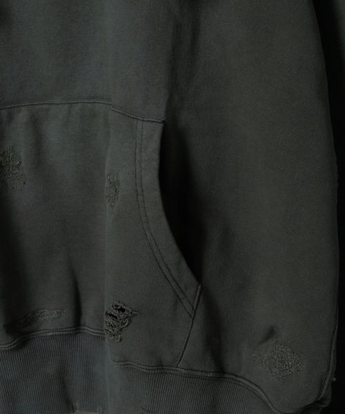 F-LAGSTUF-F（フラグスタフ）の「24SS-FS-27 BORO AFTER HOODIE（パーカー・メンズ・ブラック/オフホワイト・MEDIUM/LARGE/X-LARGE）」の15枚目の写真