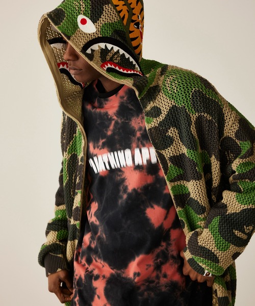 ABC CAMO CROCHET RELAXED FIT SHARK FULL ZIP HOODIE（パーカー