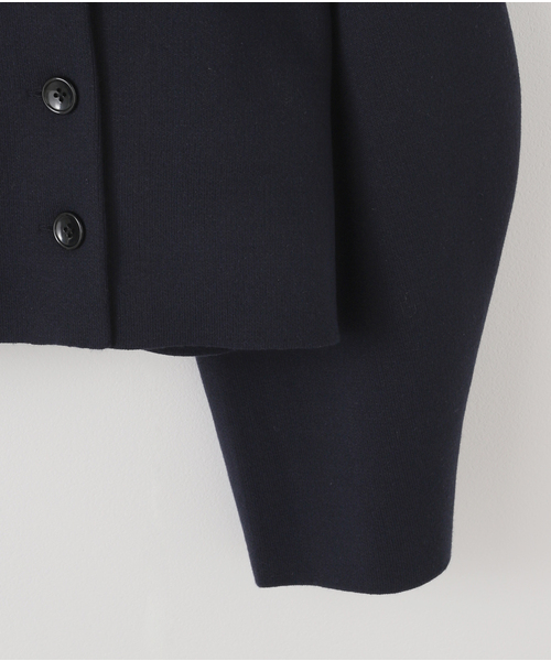 Spick & Span(スピックアンドスパン)の「Vネックニットジャケット(カーディガン/ボレロ・レディース・ネイビー/ホワイト・FREE)」の13枚目の写真