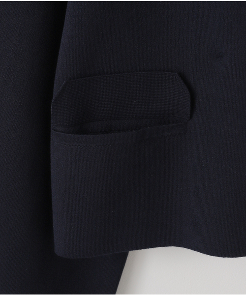 Spick & Span(スピックアンドスパン)の「Vネックニットジャケット(カーディガン/ボレロ・レディース・ネイビー/ホワイト・FREE)」の14枚目の写真