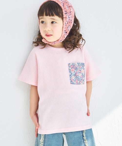 セール】【ふんわりワッフル】ポケット付き半袖Tシャツ（Tシャツ