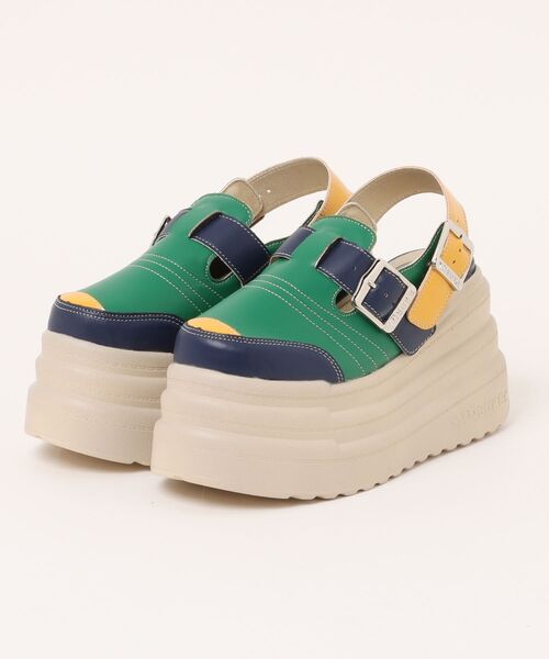 YOSUKE(ヨースケ)の「「YOSUKE/ヨースケ」厚底バックベルトサボサンダル(サンダル・レディース・グリーン系その他/ブラック/アイボリー/ホワイト・22.5/23/23.5/24/24.5/25)」の4枚目の写真