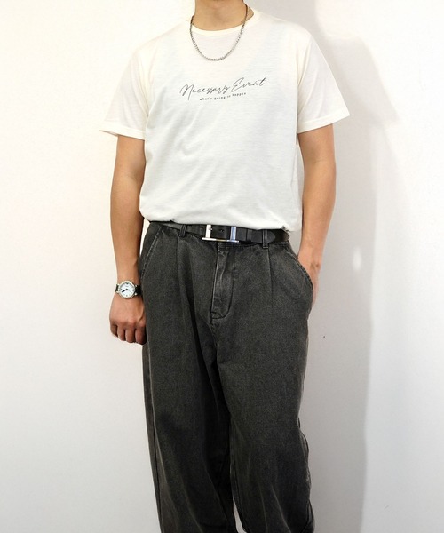 Burner（バーナー）の「【GROOVY STORE】ミニロゴTシャツ　吸水速乾 UVカット（Tシャツ/カットソー・メンズ・ブラック/ブラック系その他2/グレイッシュベージュ/オリーブ/オフホワイト/ブラック系その他3/ブルー/スミクロ/ミント/ネイビー/ホワイト/サーモンピンク・M/L/LL）」の2枚目の写真