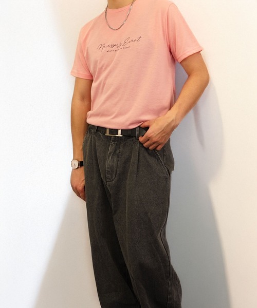 Burner（バーナー）の「【GROOVY STORE】ミニロゴTシャツ　吸水速乾 UVカット（Tシャツ/カットソー・メンズ・ブラック/ブラック系その他2/グレイッシュベージュ/オリーブ/オフホワイト/ブラック系その他3/ブルー/スミクロ/ミント/ネイビー/ホワイト/サーモンピンク・M/L/LL）」の12枚目の写真