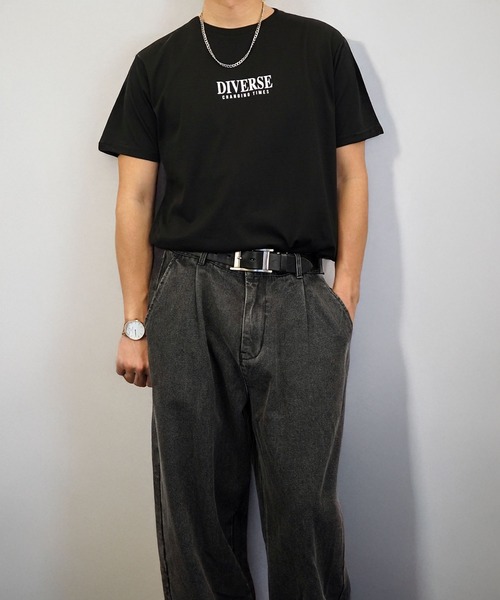 Burner（バーナー）の「【GROOVY STORE】ミニロゴTシャツ　吸水速乾 UVカット（Tシャツ/カットソー・メンズ・ブラック/ブラック系その他2/グレイッシュベージュ/オリーブ/オフホワイト/ブラック系その他3/ブルー/スミクロ/ミント/ネイビー/ホワイト/サーモンピンク・M/L/LL）」の5枚目の写真