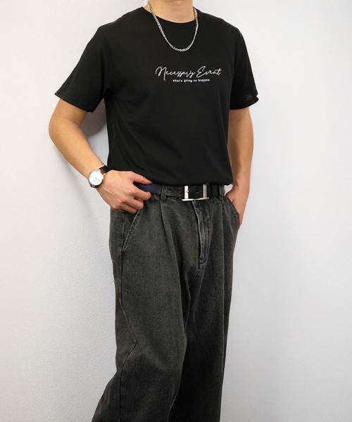 Burner（バーナー）の「【GROOVY STORE】ミニロゴTシャツ　吸水速乾 UVカット（Tシャツ/カットソー・メンズ・ブラック/ブラック系その他2/グレイッシュベージュ/オリーブ/オフホワイト/ブラック系その他3/ブルー/スミクロ/ミント/ネイビー/ホワイト/サーモンピンク・M/L/LL）」の6枚目の写真