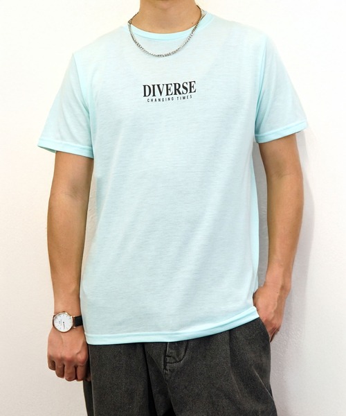 Burner（バーナー）の「【GROOVY STORE】ミニロゴTシャツ　吸水速乾 UVカット（Tシャツ/カットソー・メンズ・ブラック/ブラック系その他2/グレイッシュベージュ/オリーブ/オフホワイト/ブラック系その他3/ブルー/スミクロ/ミント/ネイビー/ホワイト/サーモンピンク・M/L/LL）」の9枚目の写真