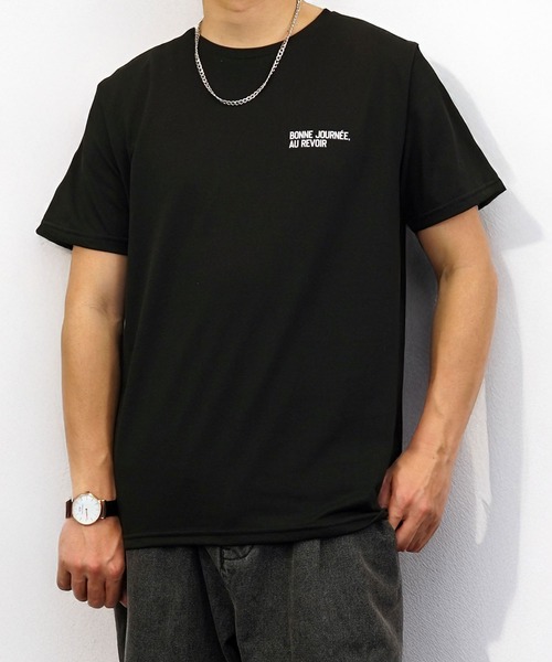 Burner（バーナー）の「【GROOVY STORE】ミニロゴTシャツ　吸水速乾 UVカット（Tシャツ/カットソー・メンズ・ブラック/ブラック系その他2/グレイッシュベージュ/オリーブ/オフホワイト/ブラック系その他3/ブルー/スミクロ/ミント/ネイビー/ホワイト/サーモンピンク・M/L/LL）」の3枚目の写真