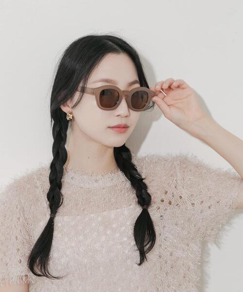 SMELLY（スメリー）の「ワイドフレームサングラス（メガネ・レディース・ブラウン/ブラック/ベージュ・-）」の8枚目の写真
