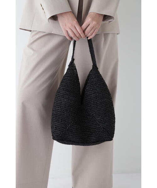 human woman（ヒューマンウーマン）の「◆【toca】ラフィアバッグ（かごバッグ・レディース・ホワイト系その他/ブラック・ﾌﾘ-）」の13枚目の写真