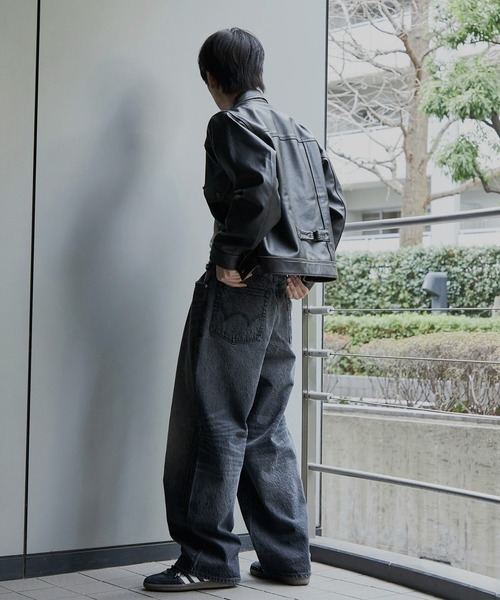 EDWIN(エドウィン)の「EDWIN エドウィン ワイドストレート デニムパンツ バギージーンズ(デニムパンツ・メンズ・ブラック系その他/インディゴブルー/ブラック系その他2/ライトインディゴブルー・X-LARGE/LARGE/MEDIUM/SMALL)」の8枚目の写真