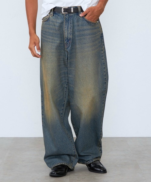 EDWIN エドウィン ワイドストレート デニムパンツ バギー