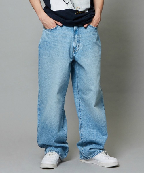 EDWIN エドウィン ワイドストレート デニムパンツ バギージーンズ
