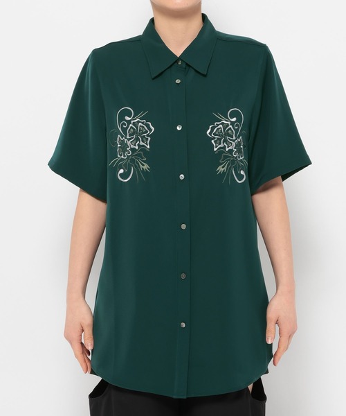 HARE　トロミシシュウミドルシャツ 楽天市場】トロミシシュウミドルシャツ HARE ハレ トップス