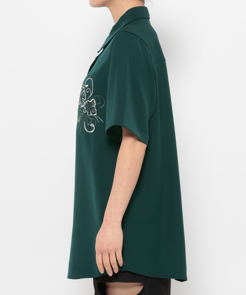 HARE(ハレ)の「トロミシシュウミドルシャツ(HARE)(シャツ/ブラウス・レディース・グリーン/ブラック/グレー/ブルー系その他/ホワイト・FREE)」の13枚目の写真
