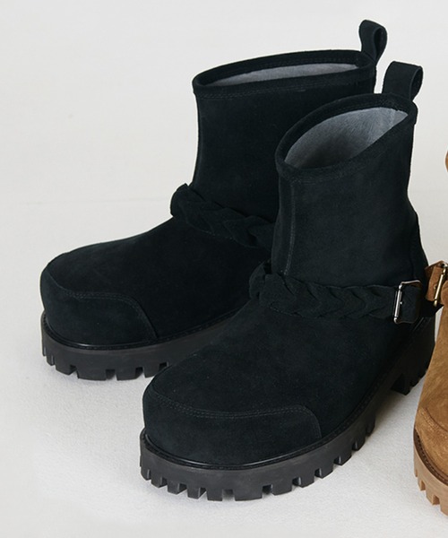DISCOVERED（ディスカバード）の「DISCOVERED BRAID STRAP ENGINEER BOOTS（ブーツ・メンズ・キャメル/ブラック系その他/ブラック/その他・39/40/41/42/43/44）」の3枚目の写真
