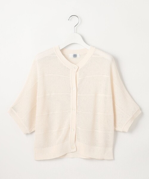 J.PRESS(ジェイプレス)の「【洗える】PATTERN MESH ドルマンスリーブ カーディガン(カーディガン/ボレロ・レディース・ふじ色系/アイボリー系/ネイビー系/イエロー系・T13/T15)」の15枚目の写真