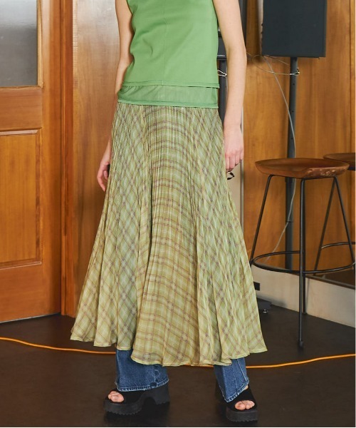 Wrap Pleated Skirt