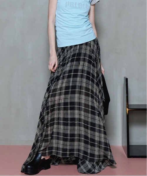 スカート maison special / Pleated Skirt MAISON SPECIAL スカート Low Waist Maxi Pleated Skirt/ロー