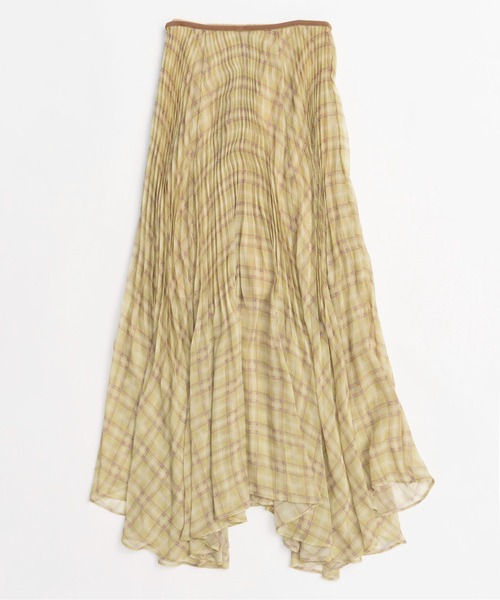Circular Pleated Plaid Skirt/サーキュラープリーツチェック