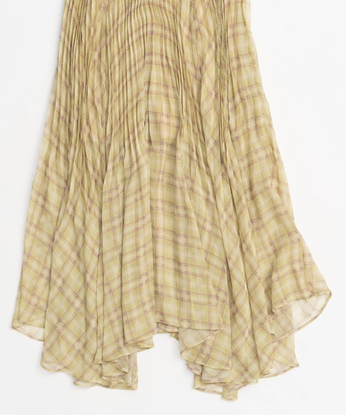 スカート MAISON SPECIAL Circular Pleated Skirt Circular Pleated Plaid Skirt