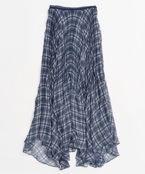 Circular Pleated Plaid Skirt/サーキュラープリーツチェック